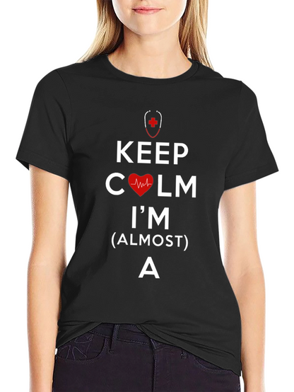 Camiseta Negra Keep Calm Im (Almost) A...