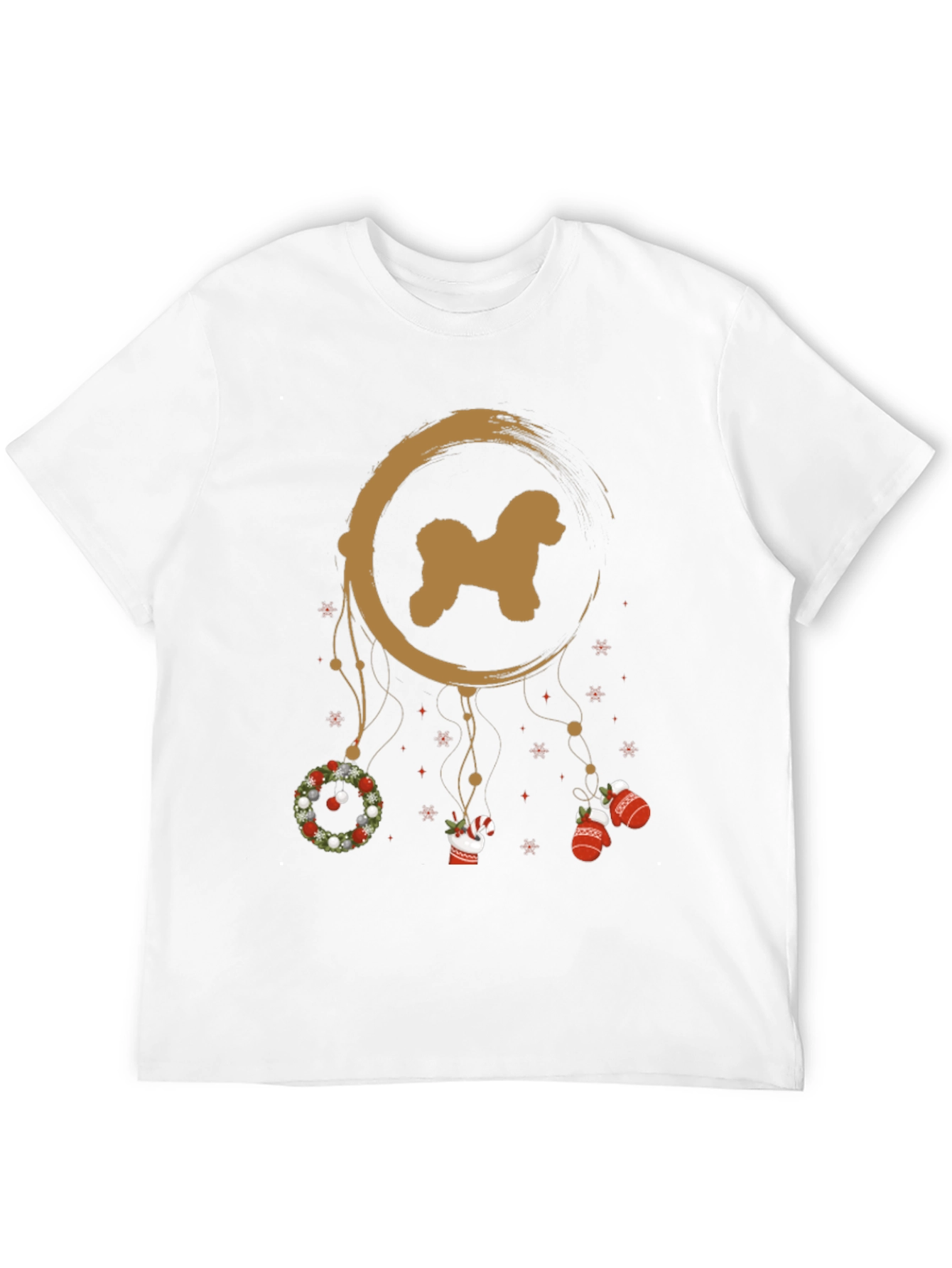 Camiseta Navideña Perro en Aro