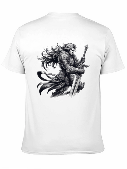 Camiseta Negra Guerrero con Espada