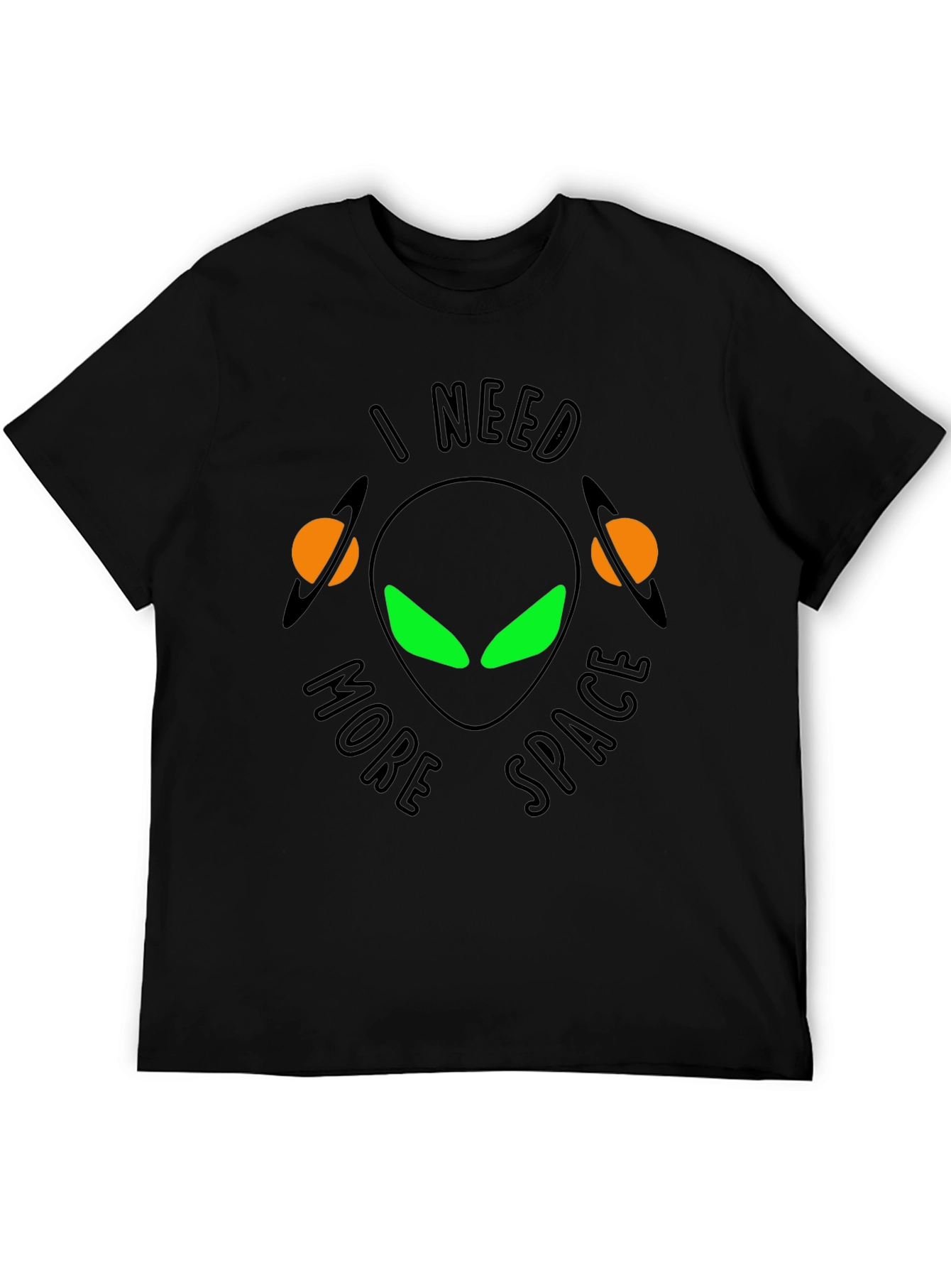 Camiseta Negra: Necesito Más Espacio