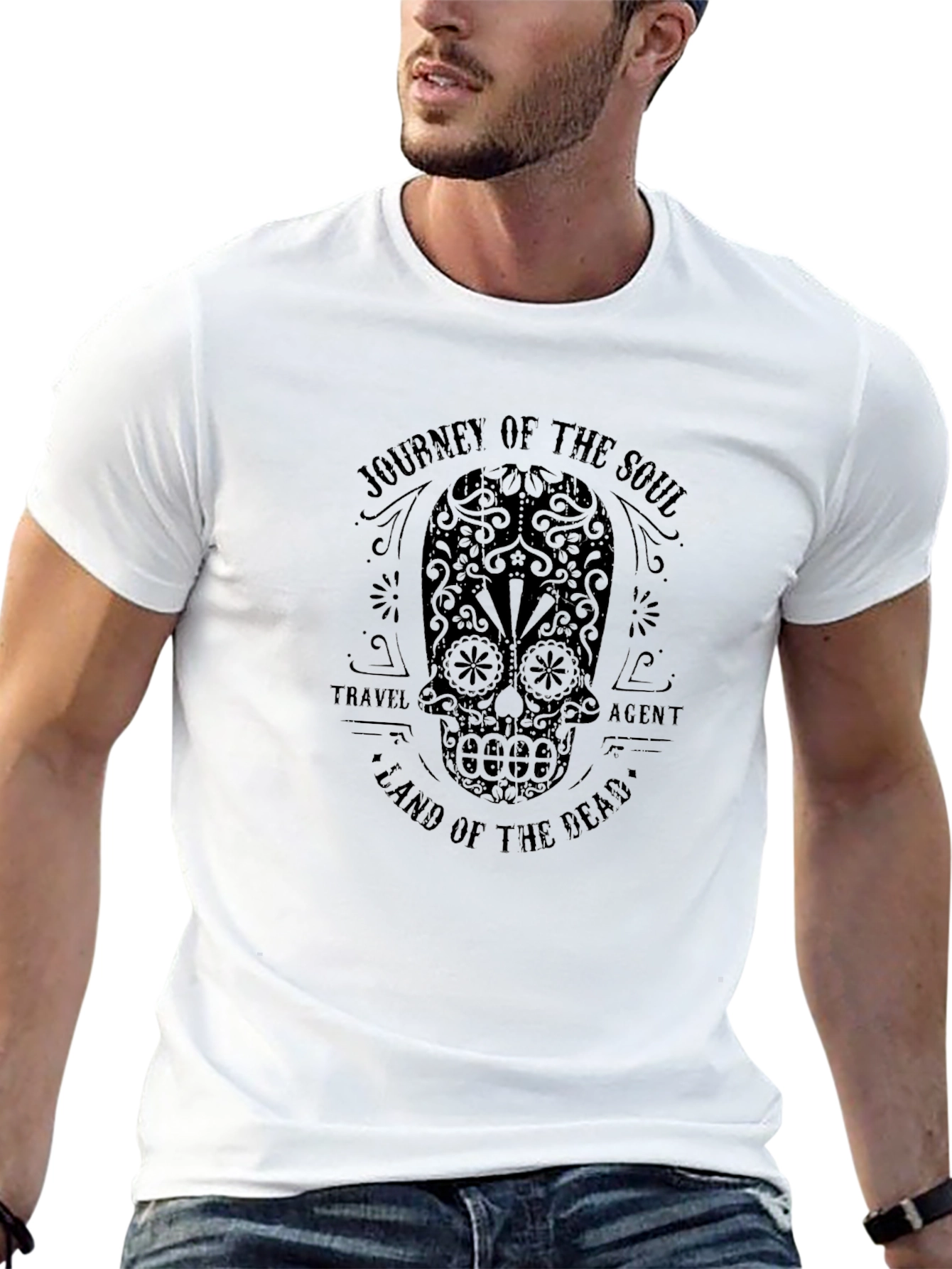 Camiseta Negra Calavera Día de Muertos