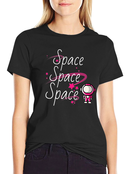 Camiseta Negra Espacio Astronauta