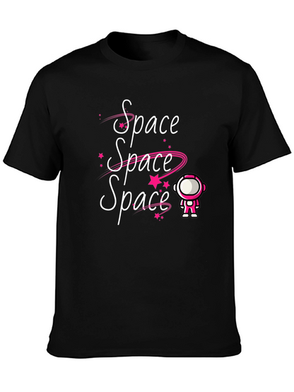 Camiseta Negra Espacio Astronauta