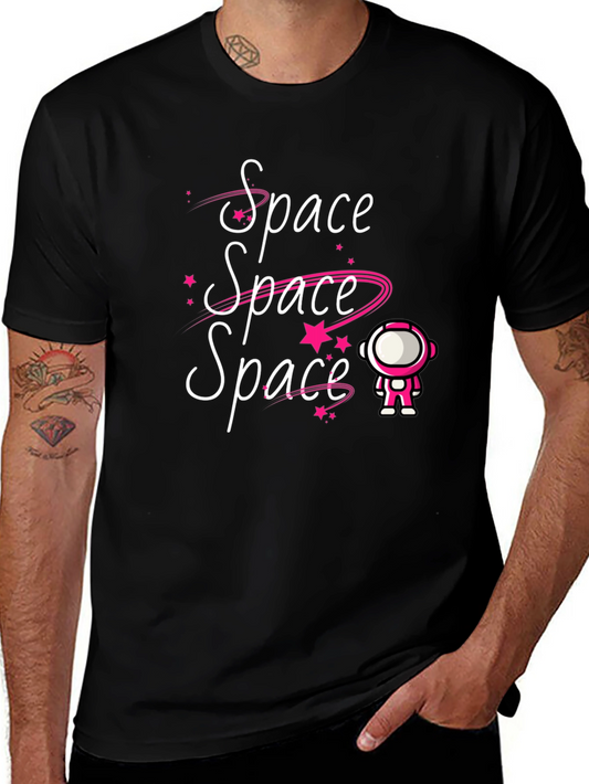 Camiseta Negra Espacio Astronauta