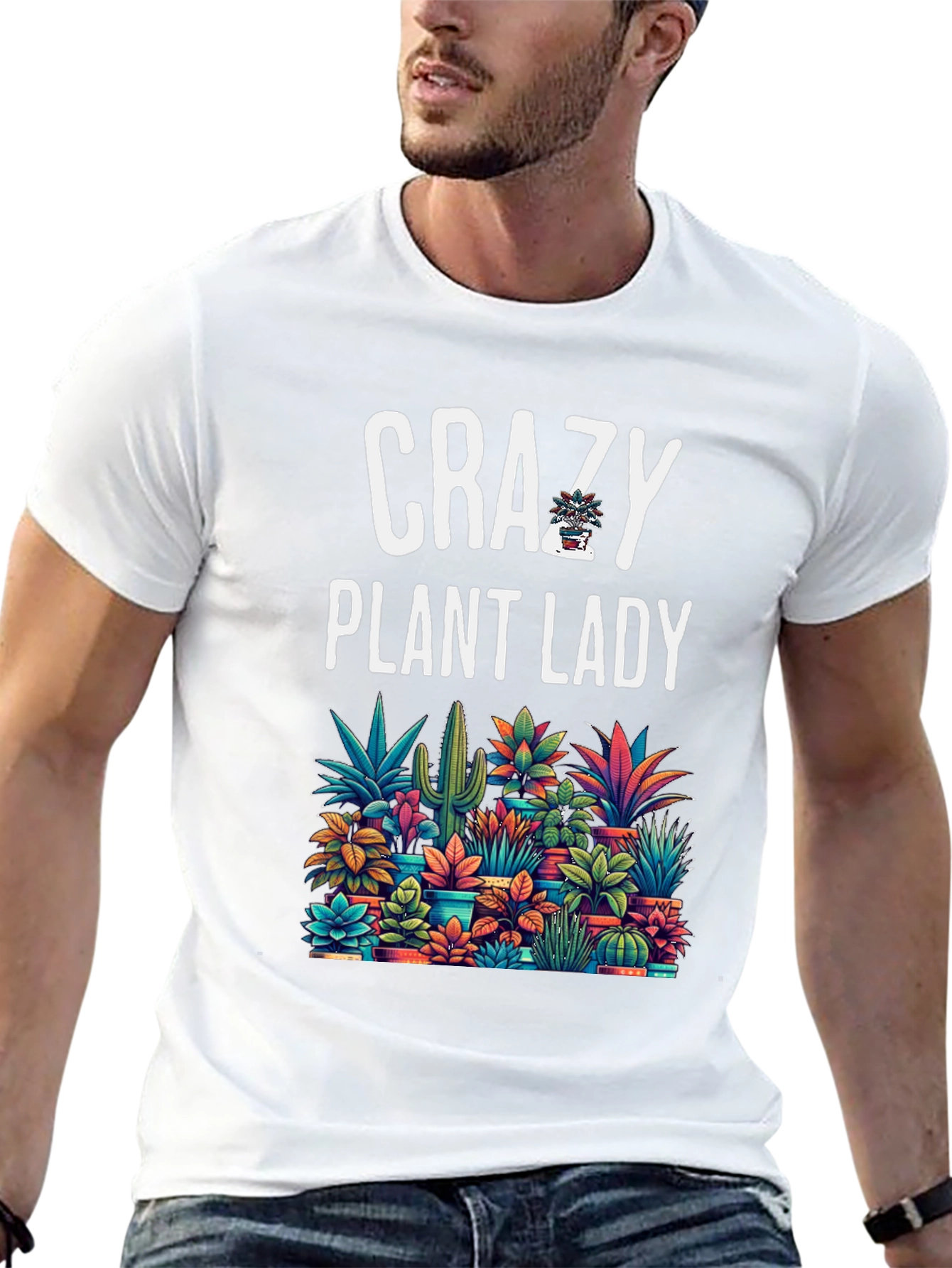 Camiseta Negra Crazy Plant Lady