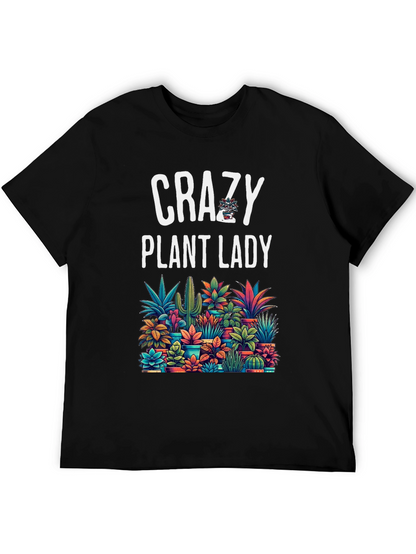 Camiseta Negra Crazy Plant Lady