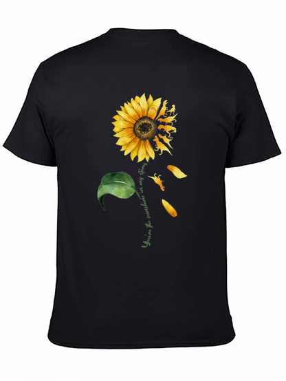 Camiseta Negra Girasol Dinosaurios Mi Sol