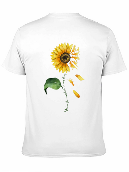 Camiseta Negra Girasol Dinosaurios Mi Sol