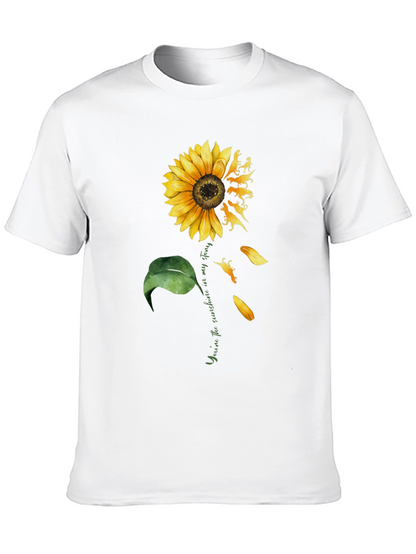 Camiseta Negra Girasol Dinosaurios Mi Sol