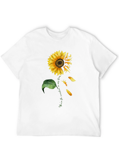 Camiseta Negra Girasol Dinosaurios Mi Sol
