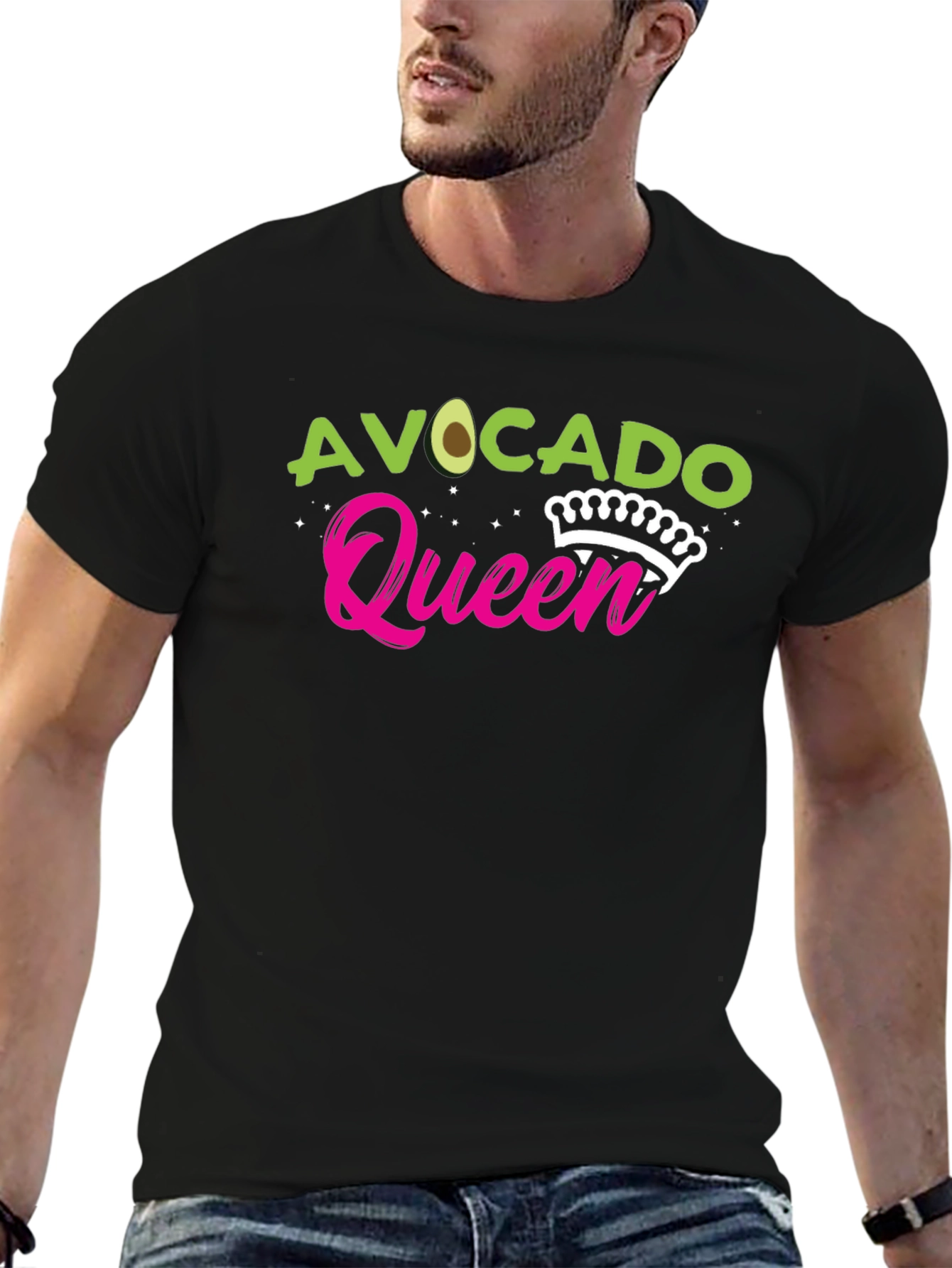 Camiseta Negra Avocado Queen