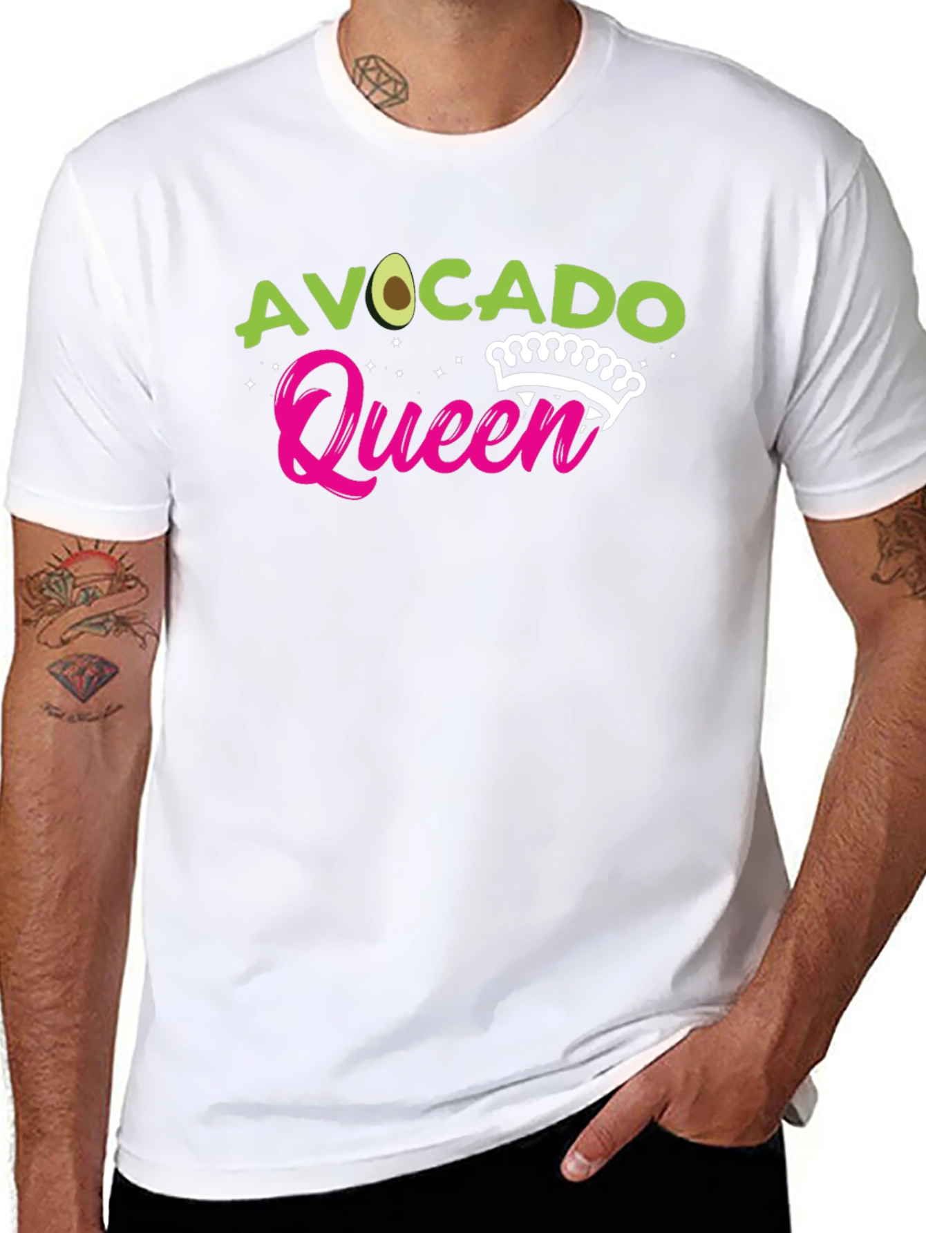 Camiseta Negra Avocado Queen
