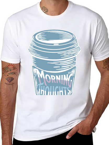 Camiseta Negra con Diseño de Taza de Café