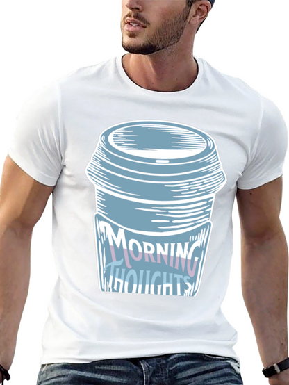 Camiseta Negra con Diseño de Taza de Café