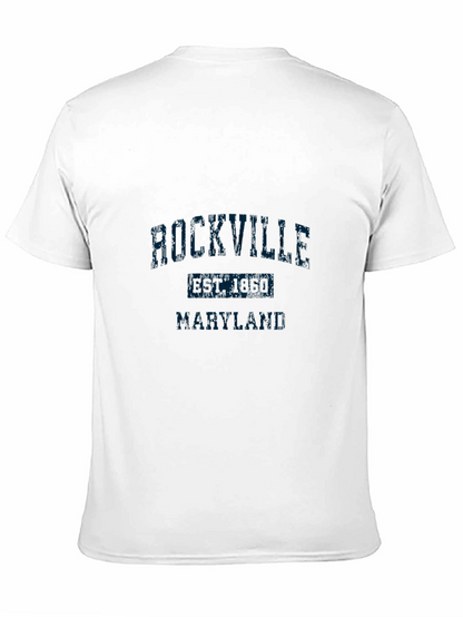 Camiseta Negra Rockville Maryland Hombre
