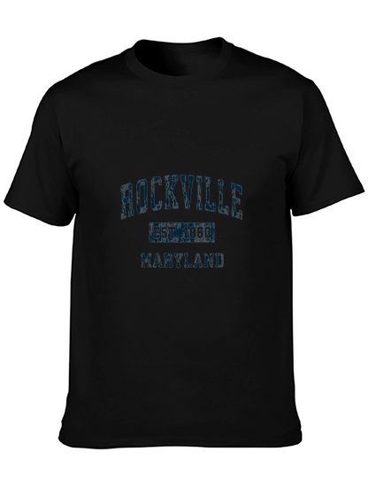 Camiseta Negra Rockville Maryland Hombre