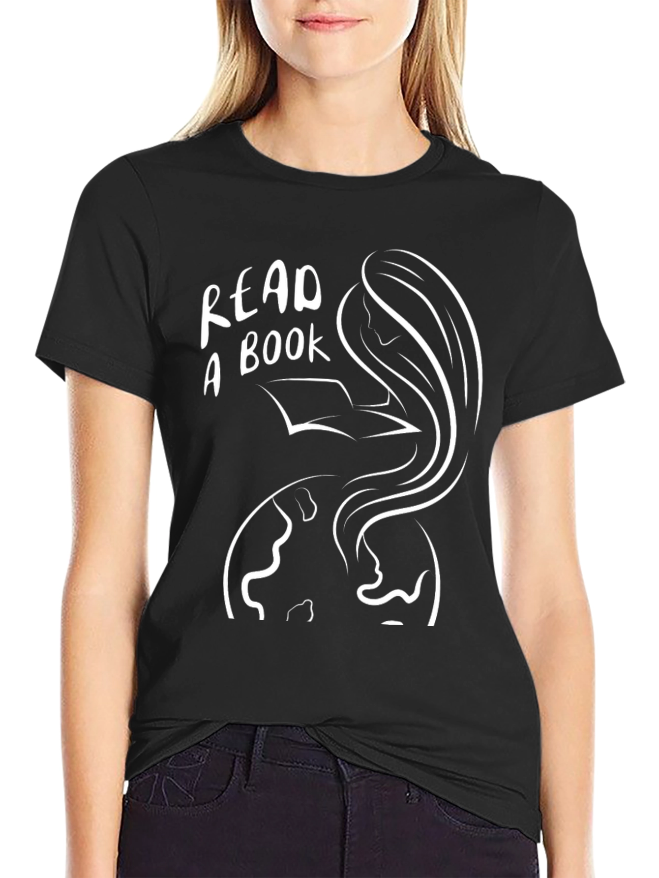 Camiseta Negra Lee un Libro Unisex