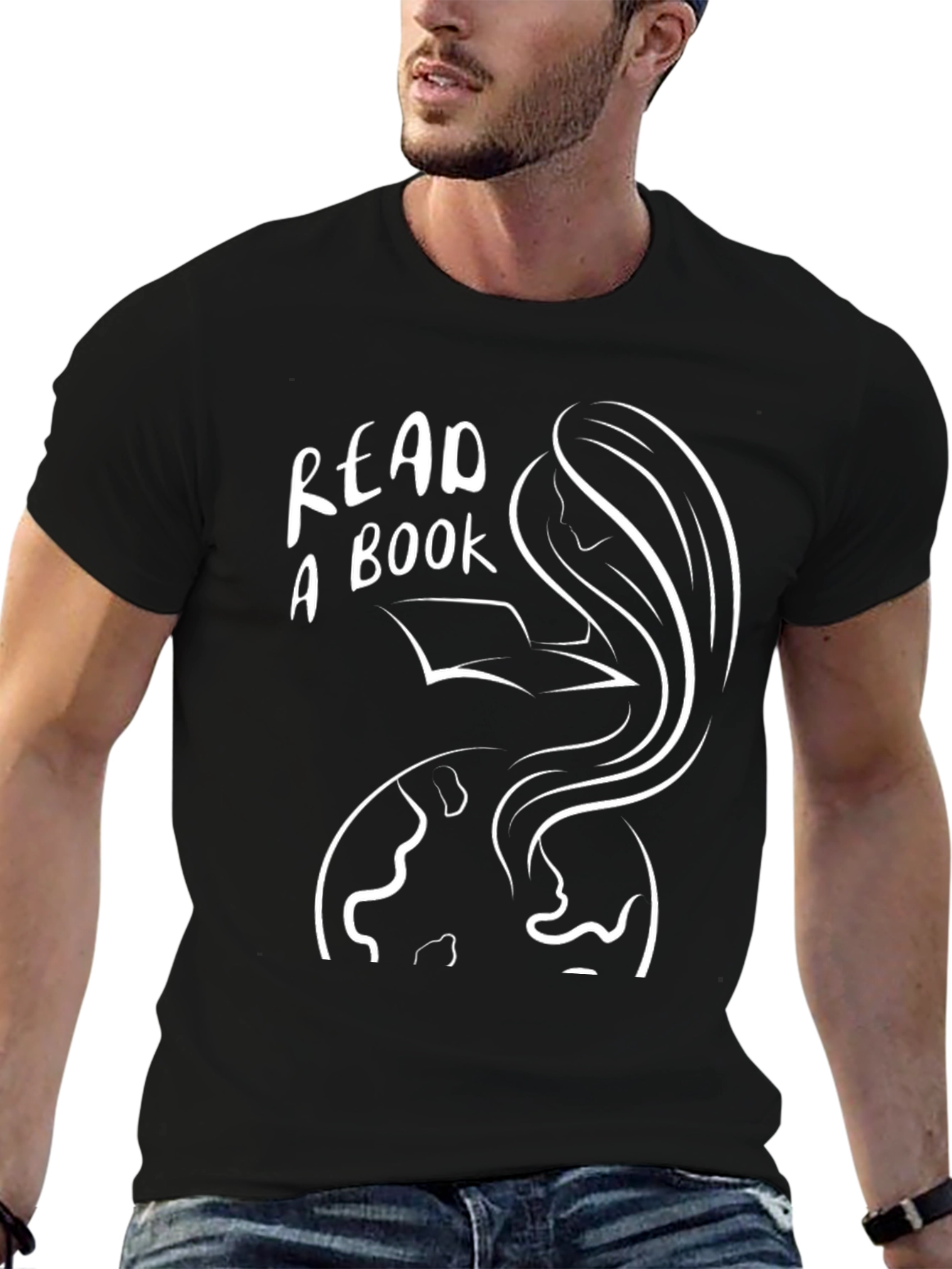 Camiseta Negra Lee un Libro Unisex