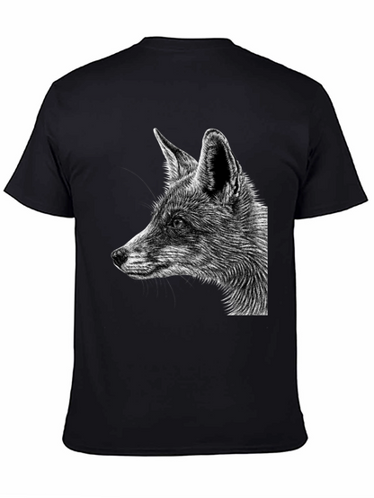 Camiseta Negra con Diseño de Zorro