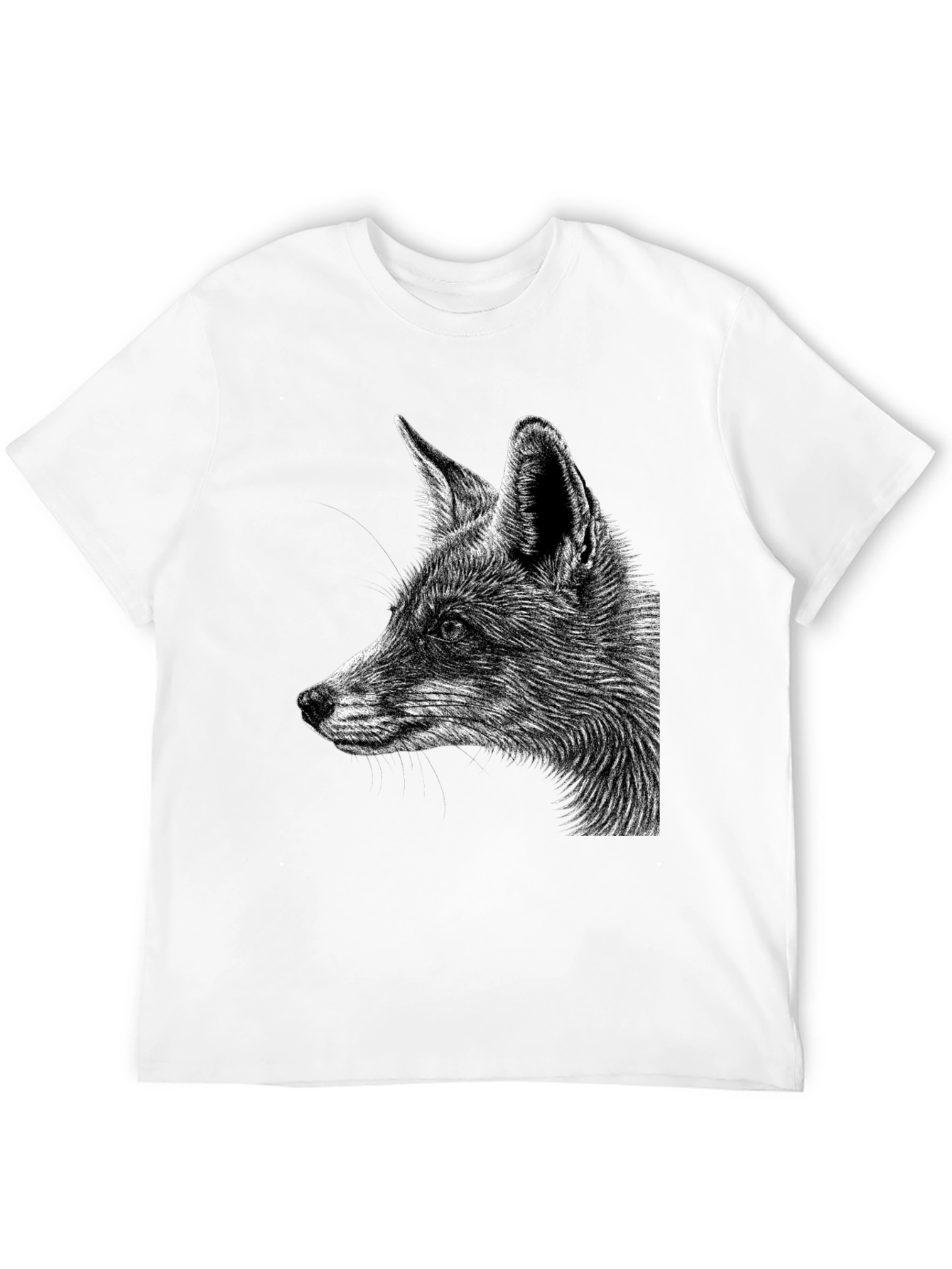 Camiseta Negra con Diseño de Zorro