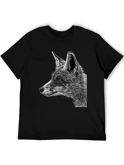 Camiseta Negra con Diseño de Zorro