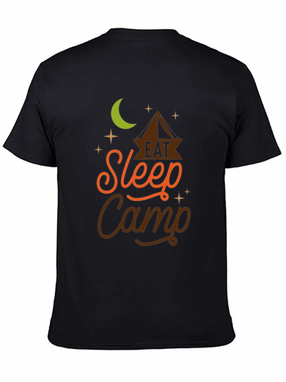 Camiseta Negra Eat Sleep Camp