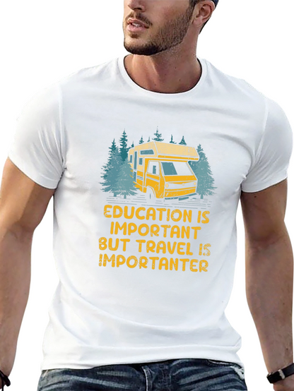 Camiseta Negra Viajar es Más Importante
