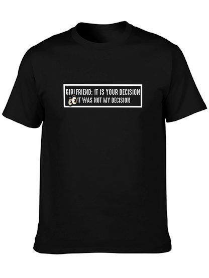 Camiseta Negra con Diseño Divertido Girlfriend