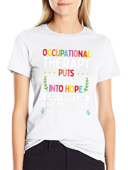 Camiseta de terapia ocupacional esperanza y posibilidad