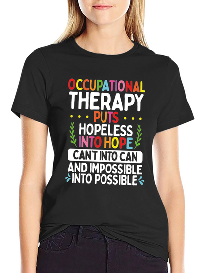 Camiseta de terapia ocupacional esperanza y posibilidad