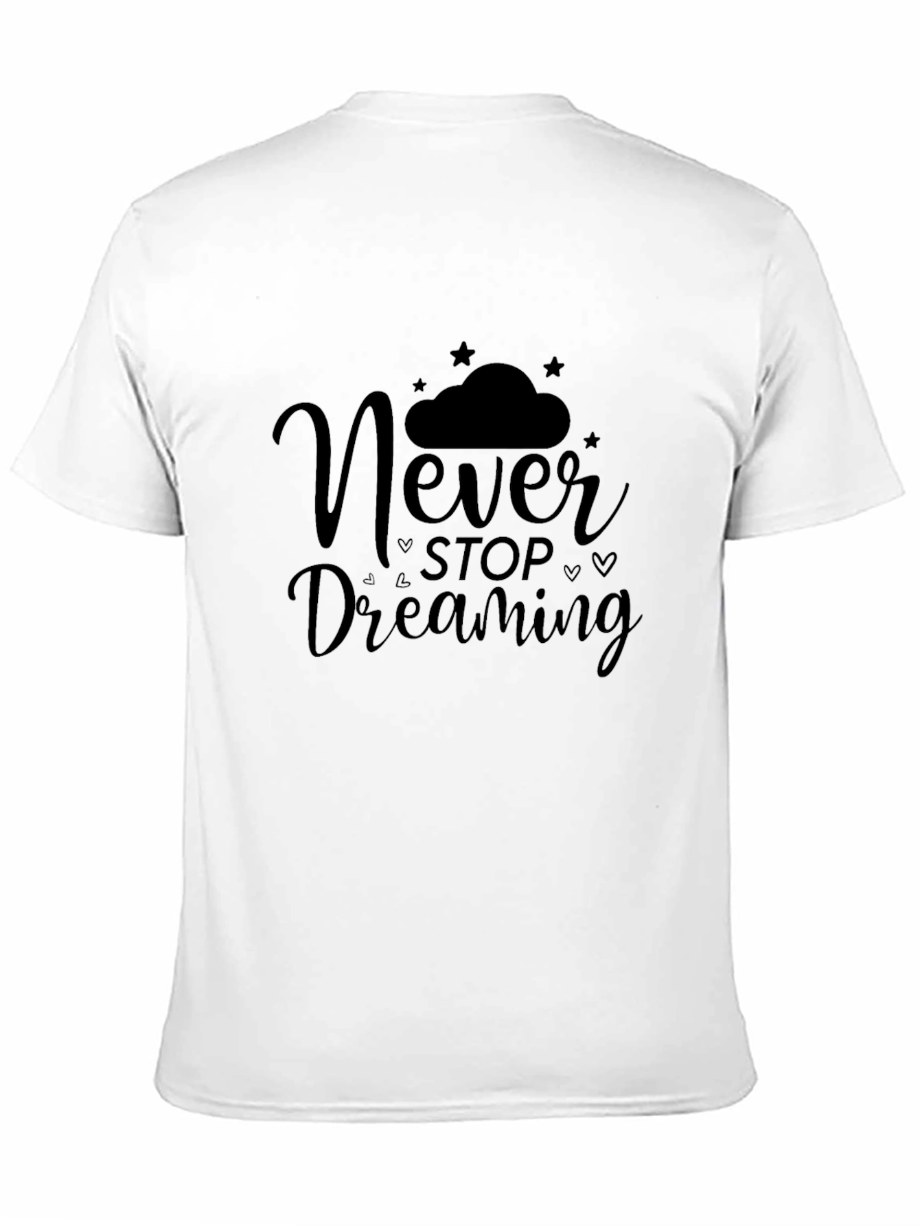 Camiseta Negra Never Stop Dreaming para Hombre