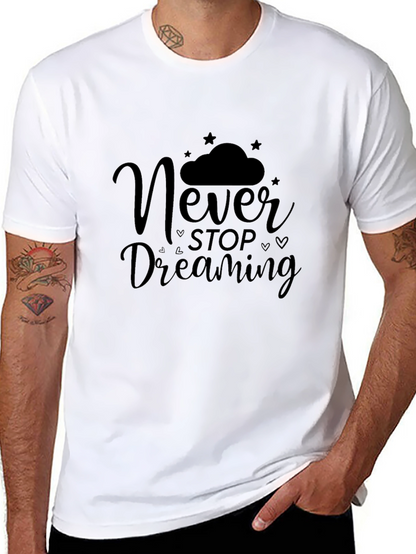Camiseta Negra Never Stop Dreaming para Hombre