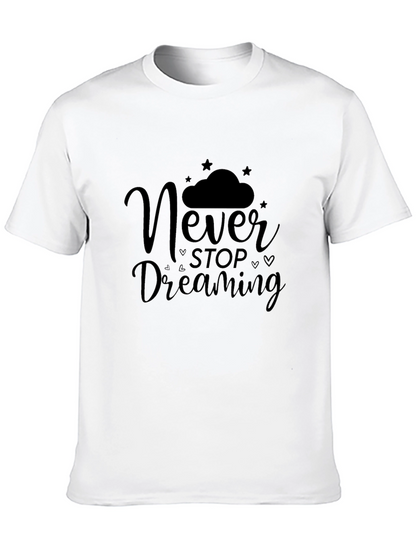 Camiseta Negra Never Stop Dreaming para Hombre