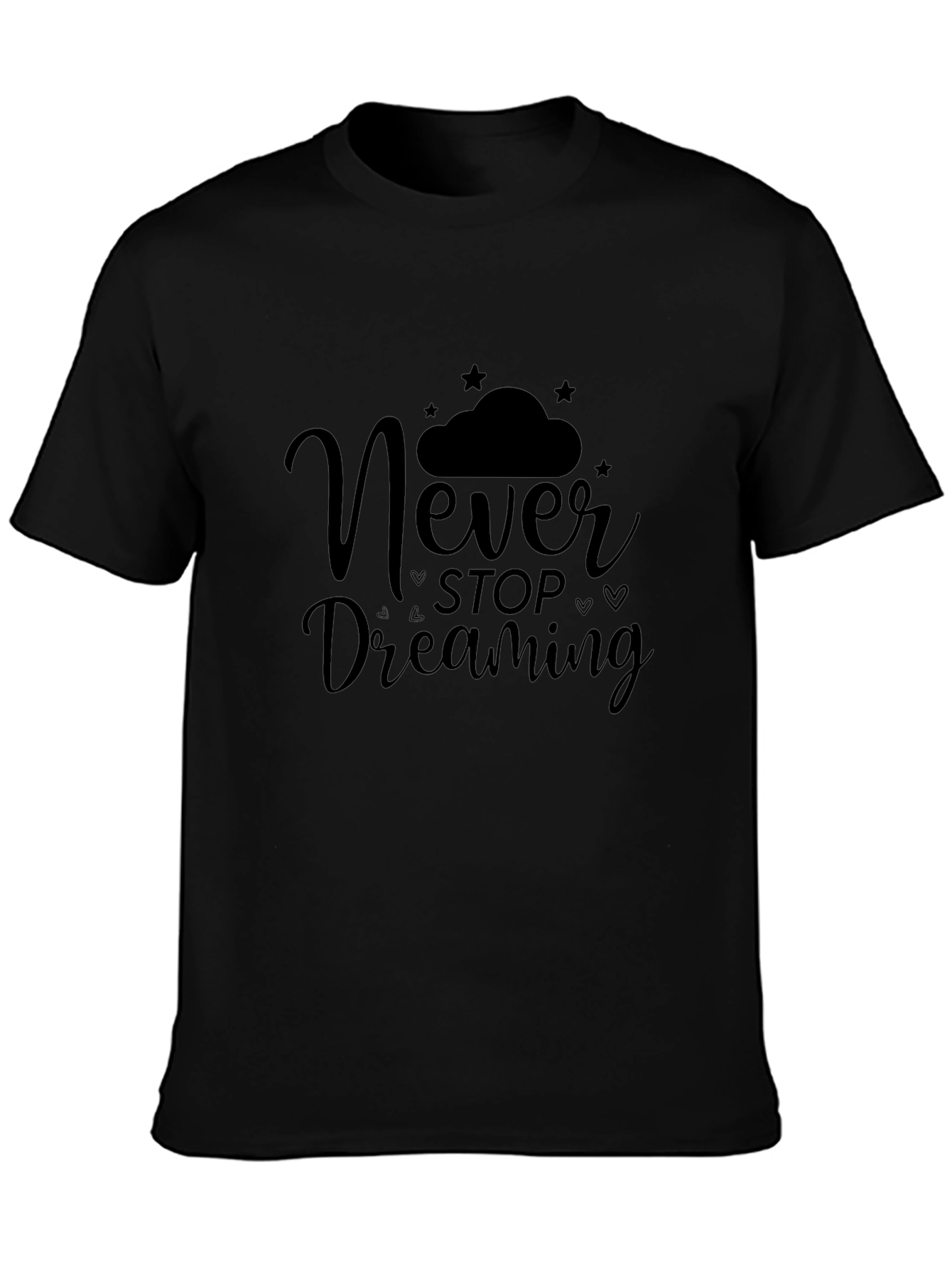 Camiseta Negra Never Stop Dreaming para Hombre