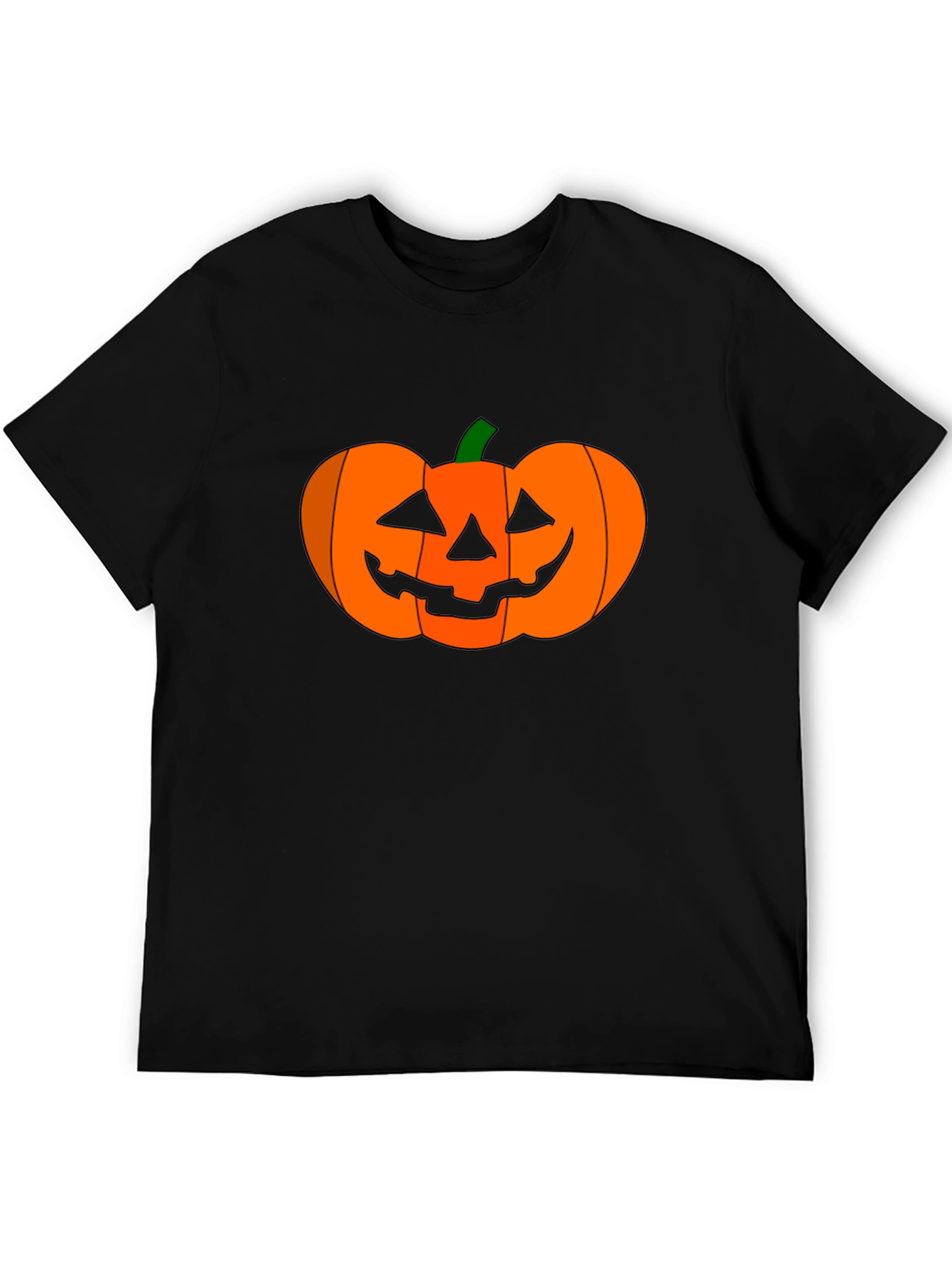 Camiseta Negra con Diseño de Calabaza Halloween