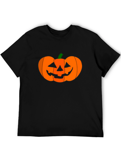 Camiseta Negra con Diseño de Calabaza Halloween