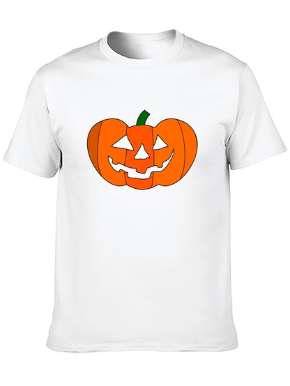 Camiseta Negra con Diseño de Calabaza Halloween
