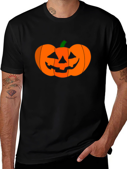 Camiseta Negra con Diseño de Calabaza Halloween