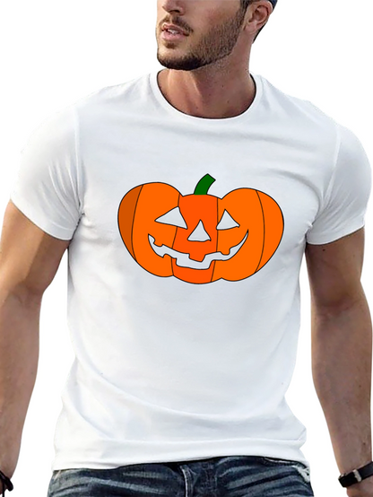 Camiseta Negra con Diseño de Calabaza Halloween
