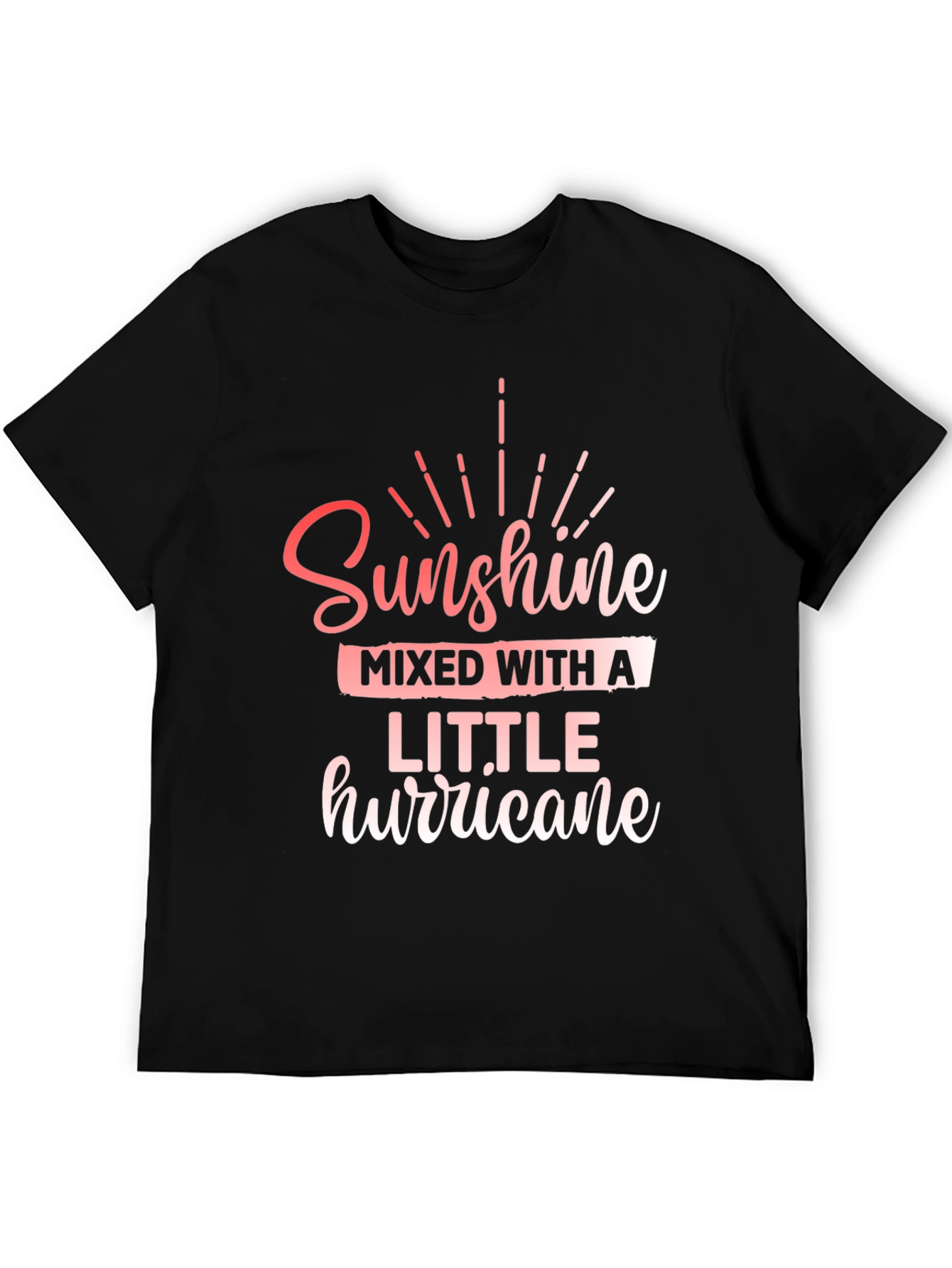 Camiseta Negra: Sol y Tormenta