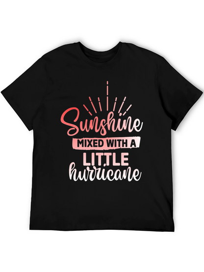 Camiseta Negra: Sol y Tormenta