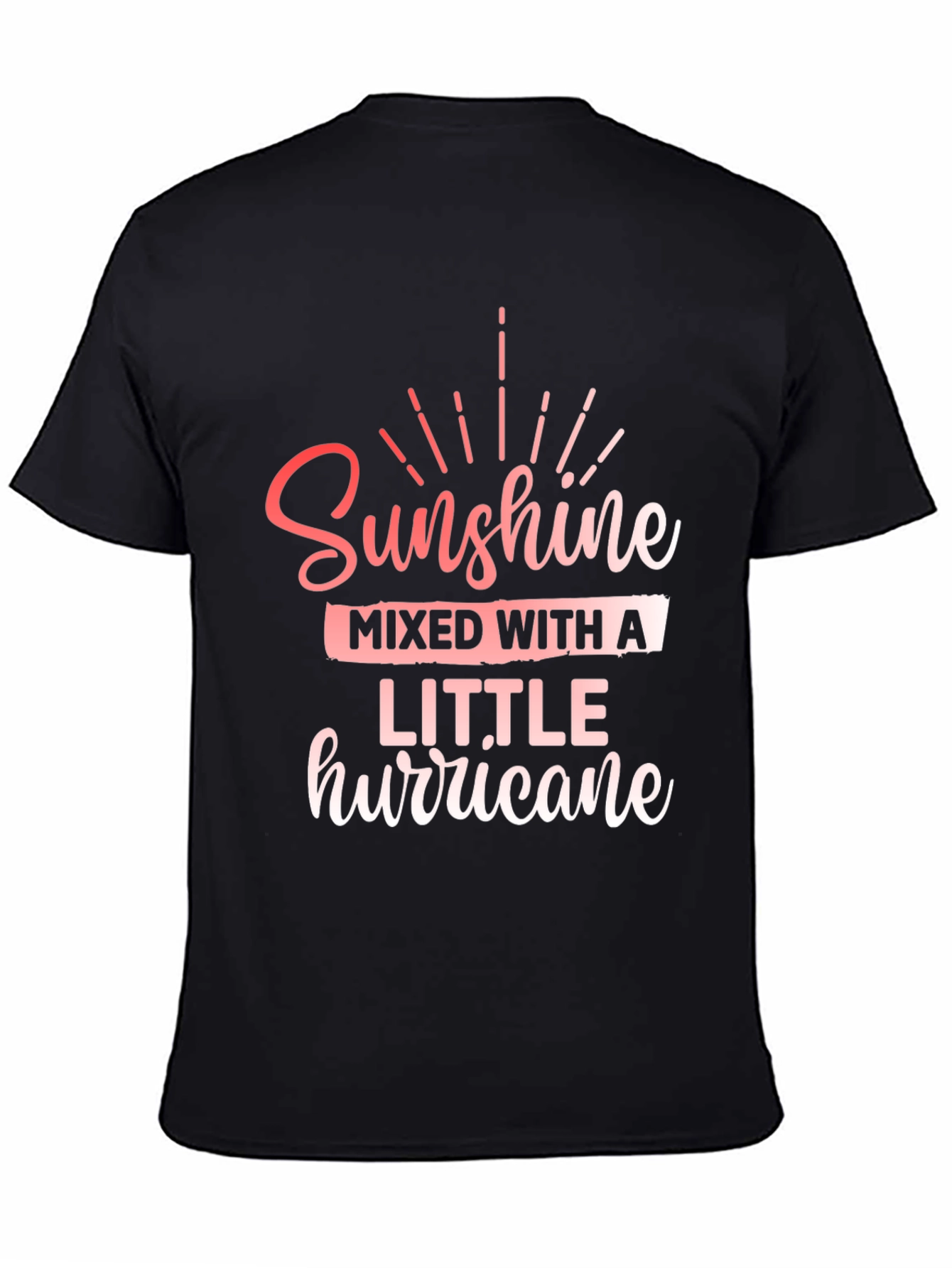 Camiseta Negra: Sol y Tormenta