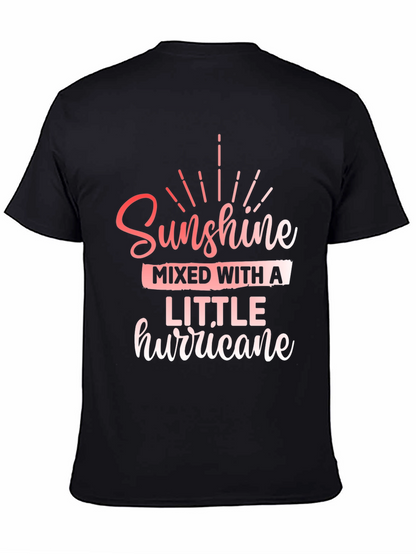 Camiseta Negra: Sol y Tormenta