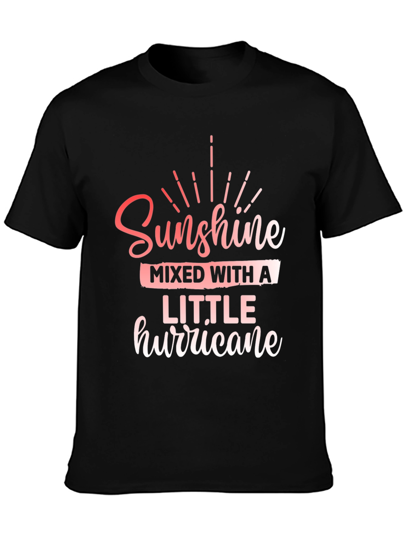 Camiseta Negra: Sol y Tormenta