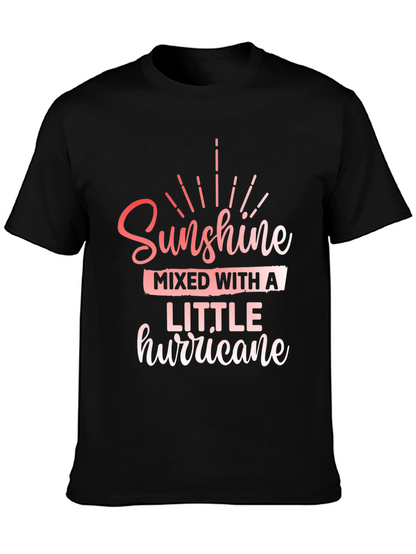Camiseta Negra: Sol y Tormenta