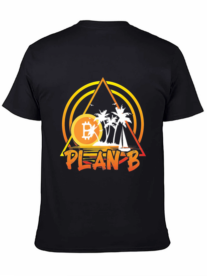 Camiseta Negra Plan B Bitcoin Playa para Hombre