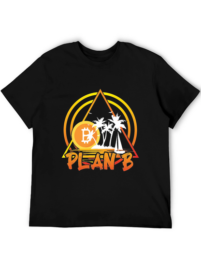 Camiseta Negra Plan B Bitcoin Playa para Hombre