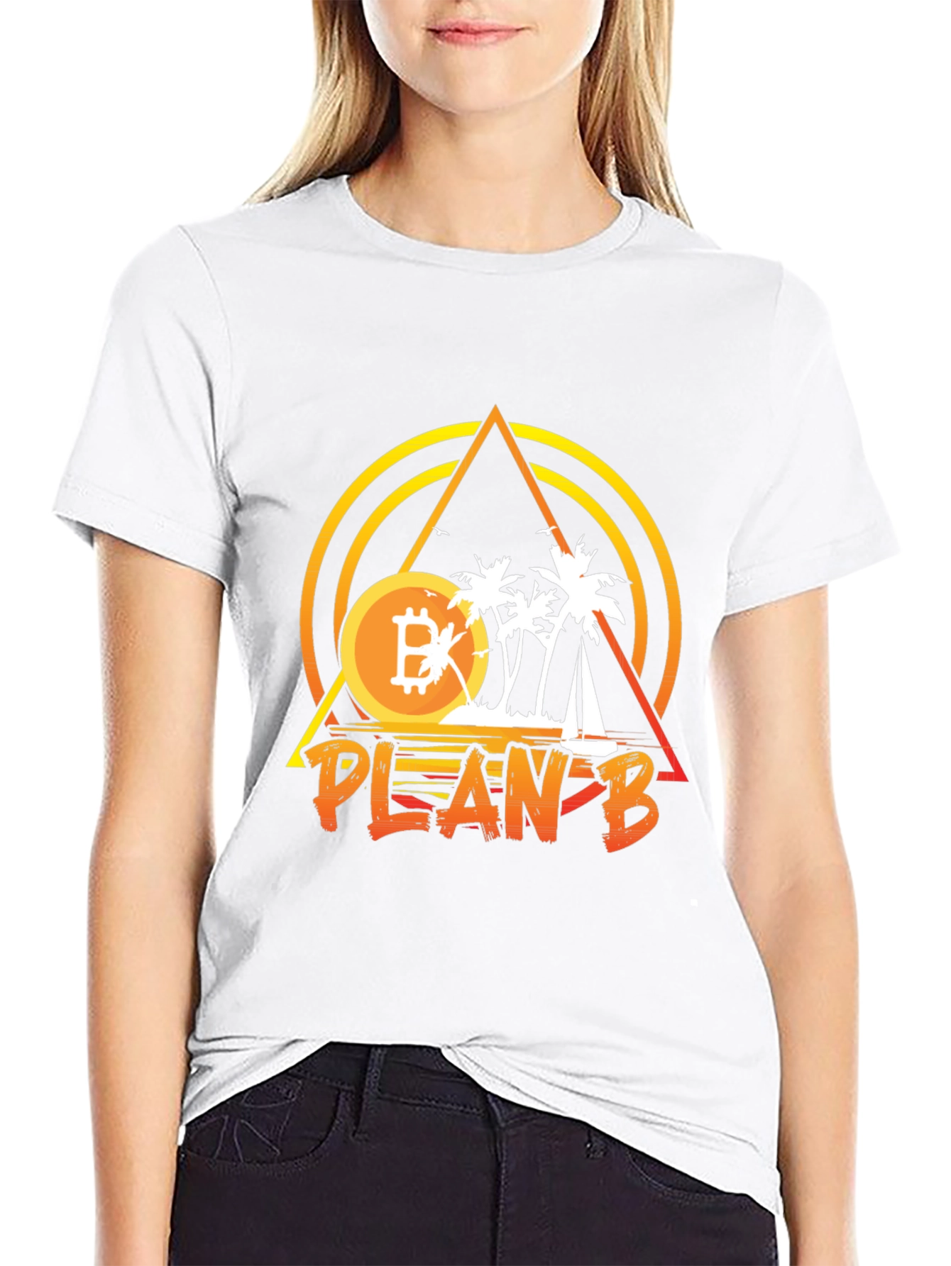 Camiseta Negra Plan B Bitcoin Playa para Hombre