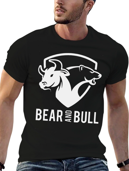 Camiseta Negra Toro y Oso: Inversión con Estilo