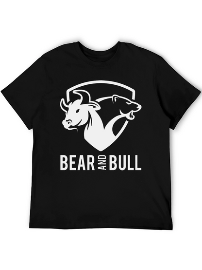 Camiseta Negra Toro y Oso: Inversión con Estilo
